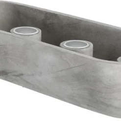 Adventsljusstake levande ljus grå, 30 x 10 cm