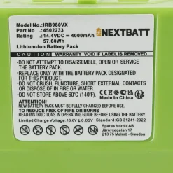 Batteri 14,4 V/4000 mAh till iRobot Roomba 600/800/900-serien, Li-Ion