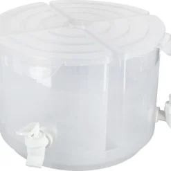 Behållare med 4 tappkranar, lock och snurrbricka, 5,5 liter