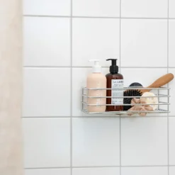 Beslagsboden duschkorg självhäftande, rostfritt stål