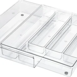 Besticklåda plast justerbar, 29-50 x 36,5 x 5,5 cm