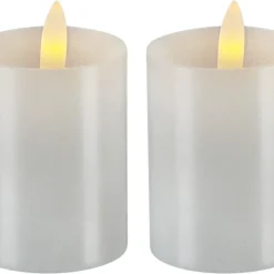 Blockljus LED uppladdningsbart, 5 x 6,5 cm, 2-pack