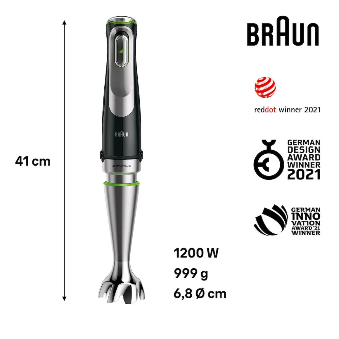 Braun MultiQuick 9 stavmixer, MQ9135XI