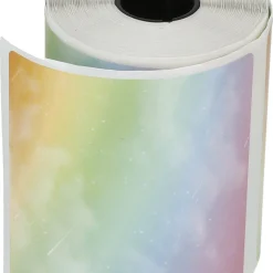 BT M110-, BT M220-etiketter, 5 x 5 cm, regnbåge, 150-pack