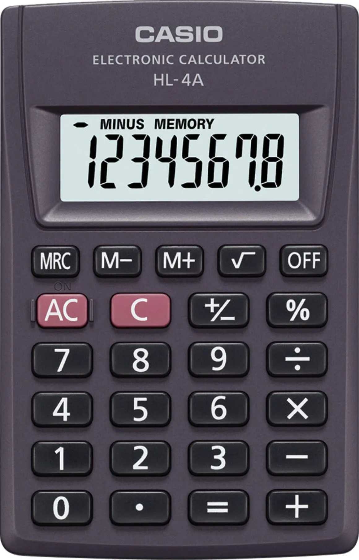 Casio HL-4A bordsräknare i fickformat