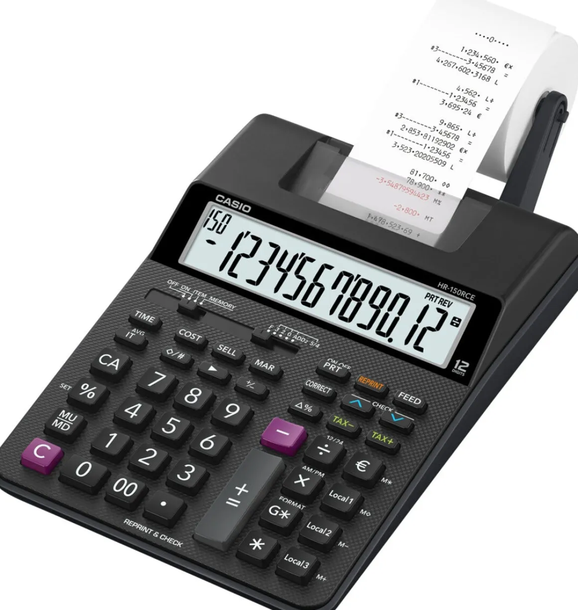 Casio HR-150RCE, miniräknare
