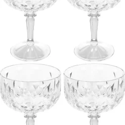 Champagnecoupe dessertglas i plast 26 cl, 4-pack