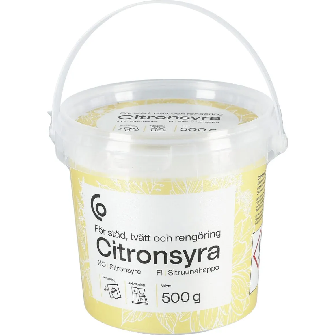 Citronsyra för städ, tvätt och rengöring, 500 gram