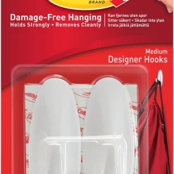 Command självhäftande krokar design, 2-pack