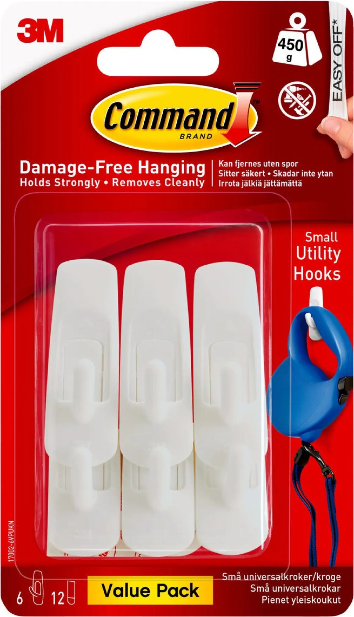 Command Value Pack självhäftande krokar universal, small