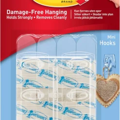 Command självhäftande minikrokar transparenta, 6-pack