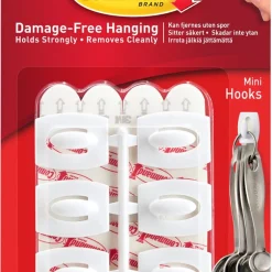 Command självhäftande minikrokar vita, 6-pack