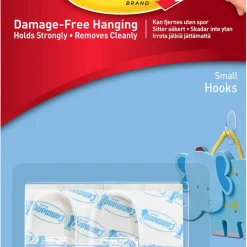 Command Small självhäftande krokar transparenta, 2-pack