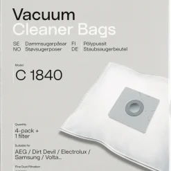 Dammsugarpåsar C1840, 4-pack