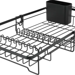 Diskställ metall, utdragbart 32,6-50,9 cm, svart