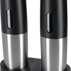 Elektrisk salt- och pepparkvarn set, 20 cm, rostfritt stål