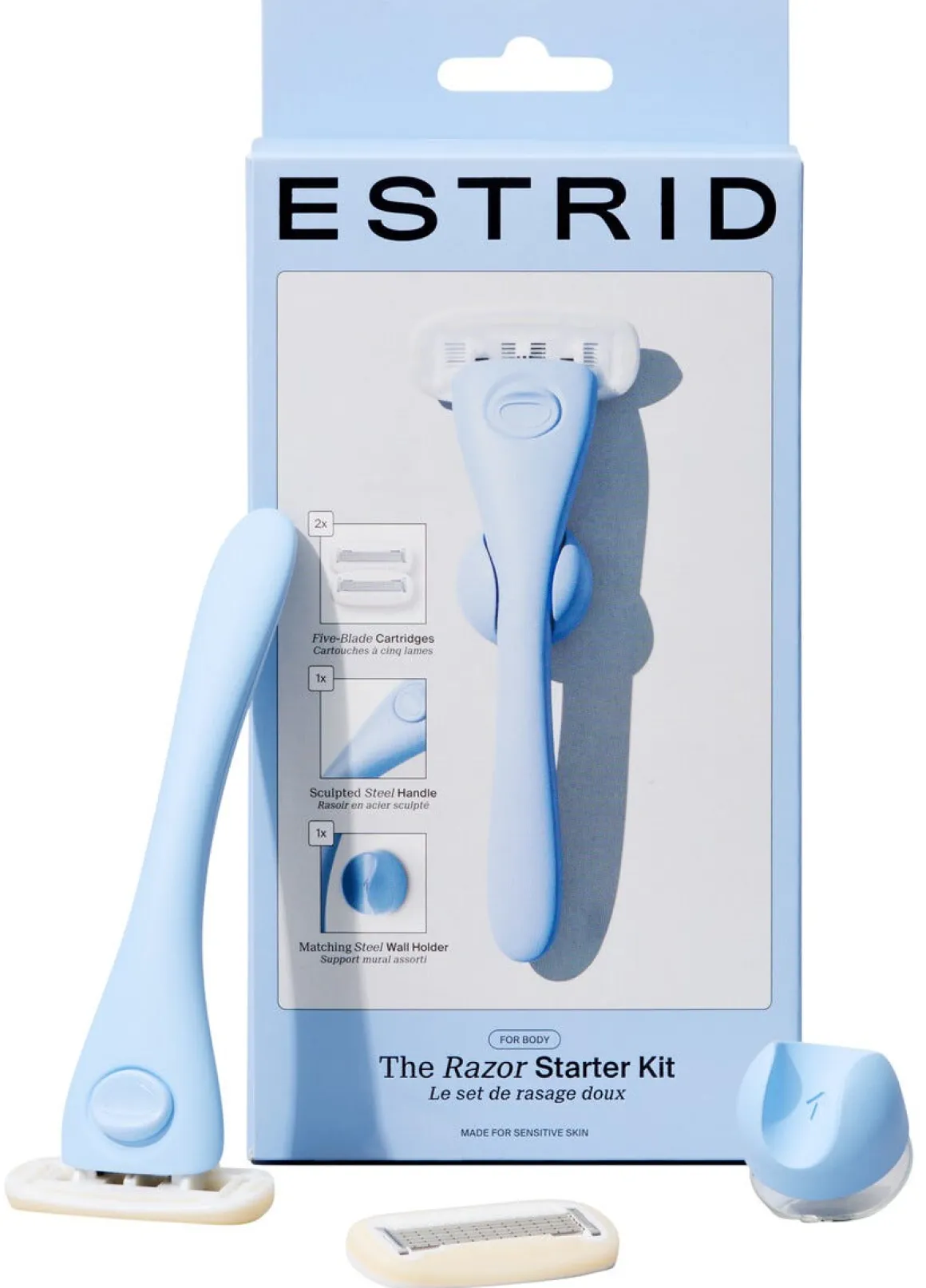 Estrid rakhyvel startkit med vägghållare och blad