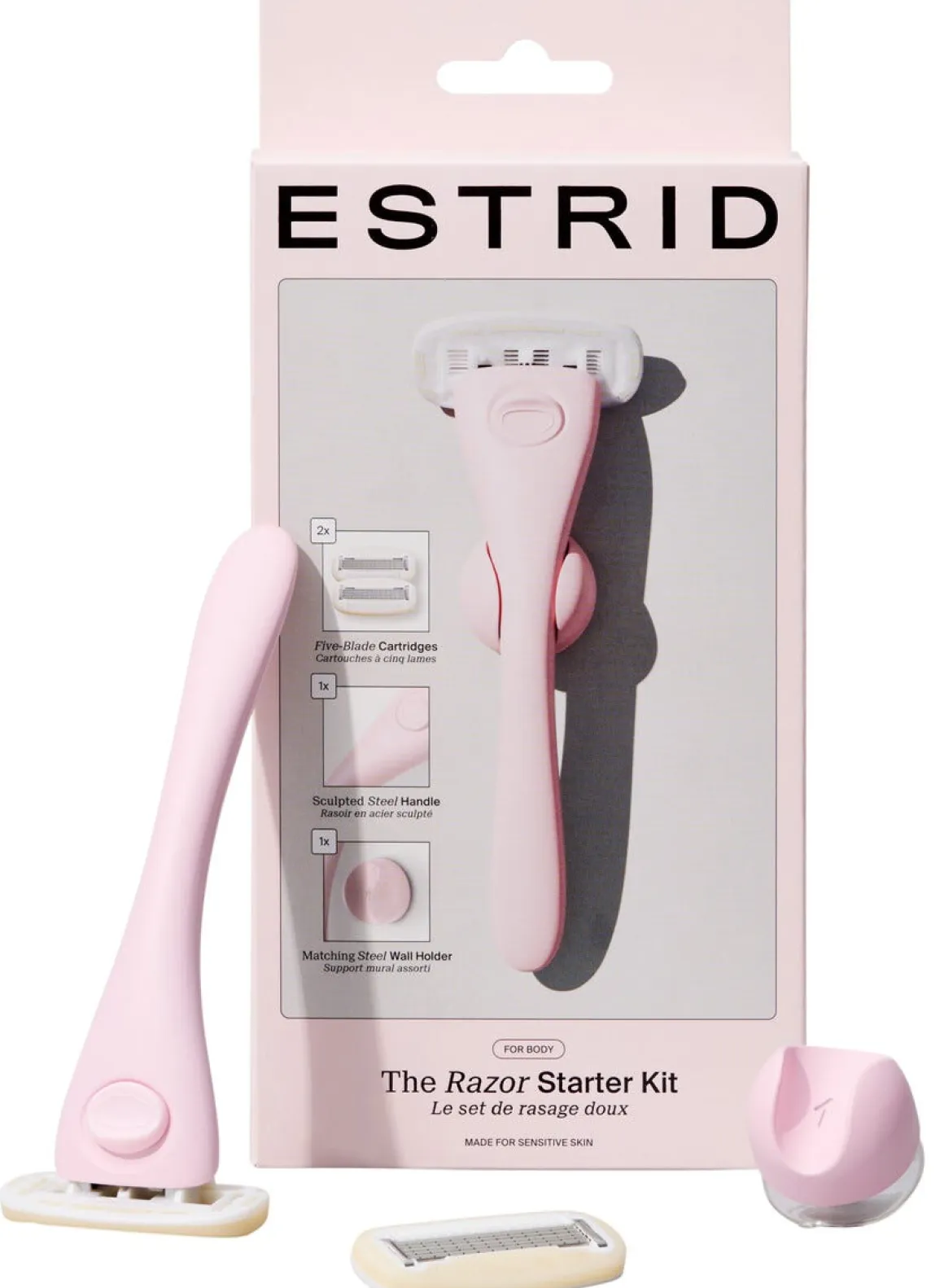 Estrid rakhyvel startkit med vägghållare och blad