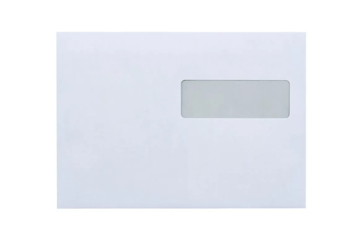Fönsterkuvert C5 H2, vita, 50-pack