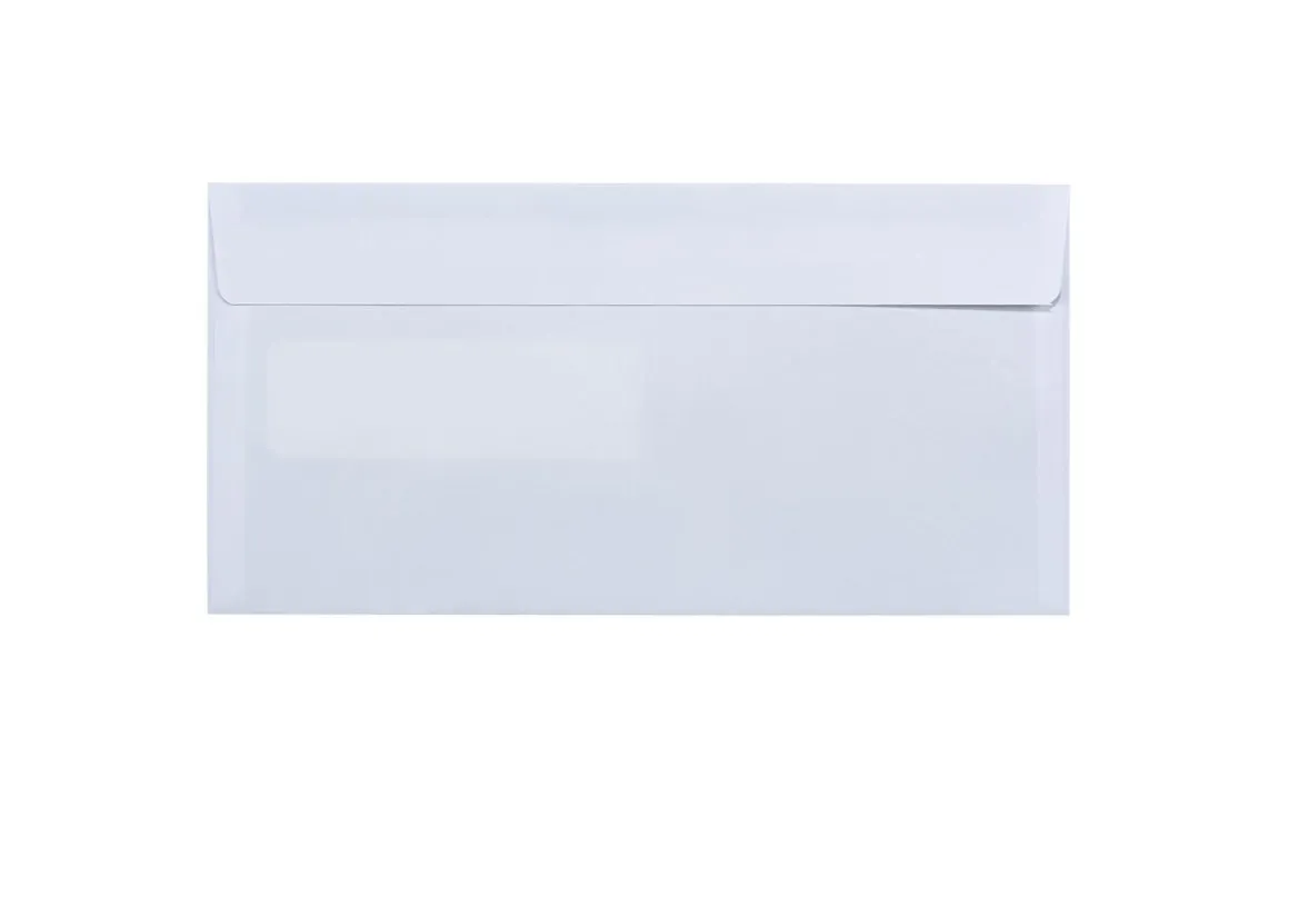 Fönsterkuvert E65 H2, vita, 50-pack