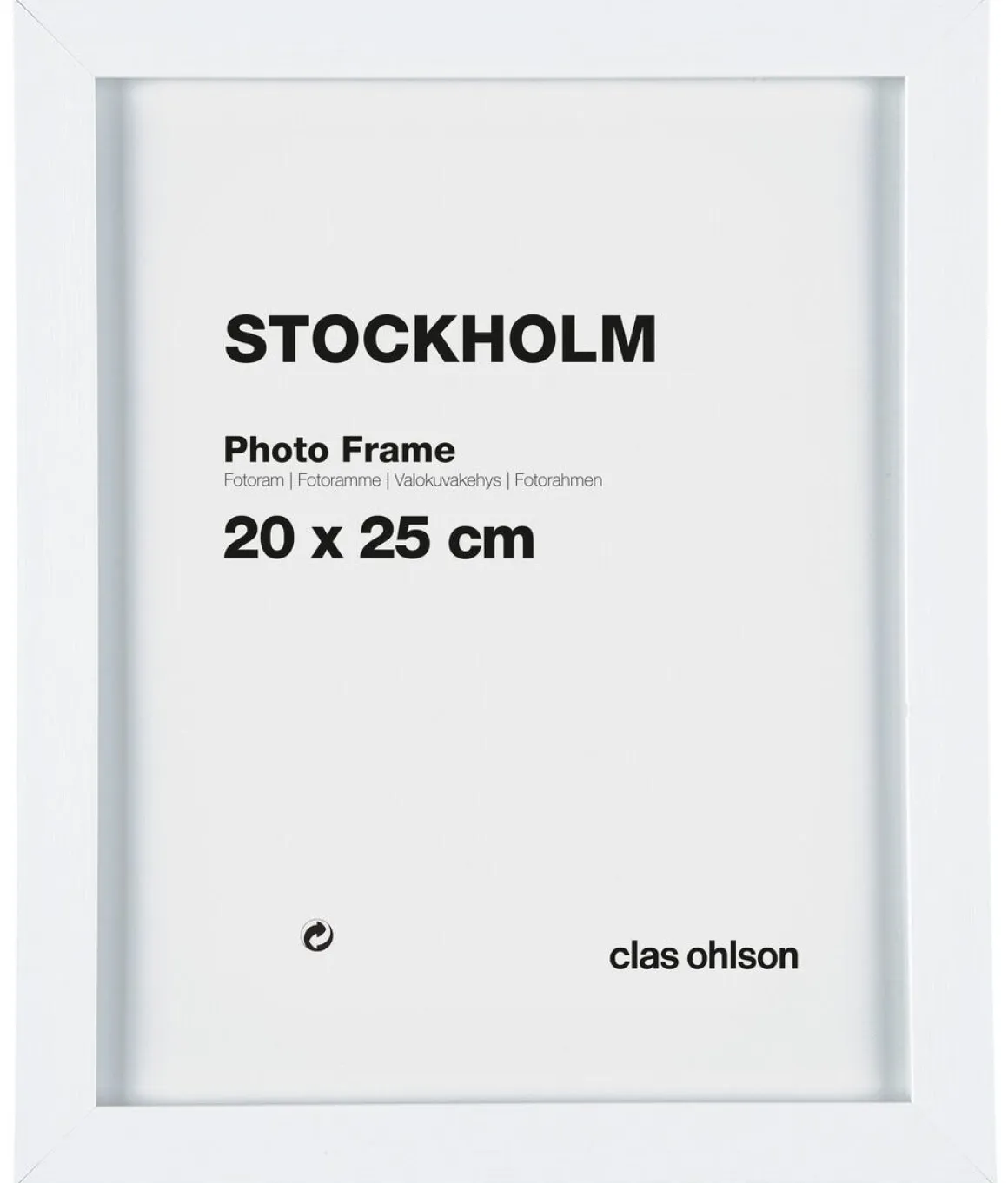 Fotoram Stockholm, vit