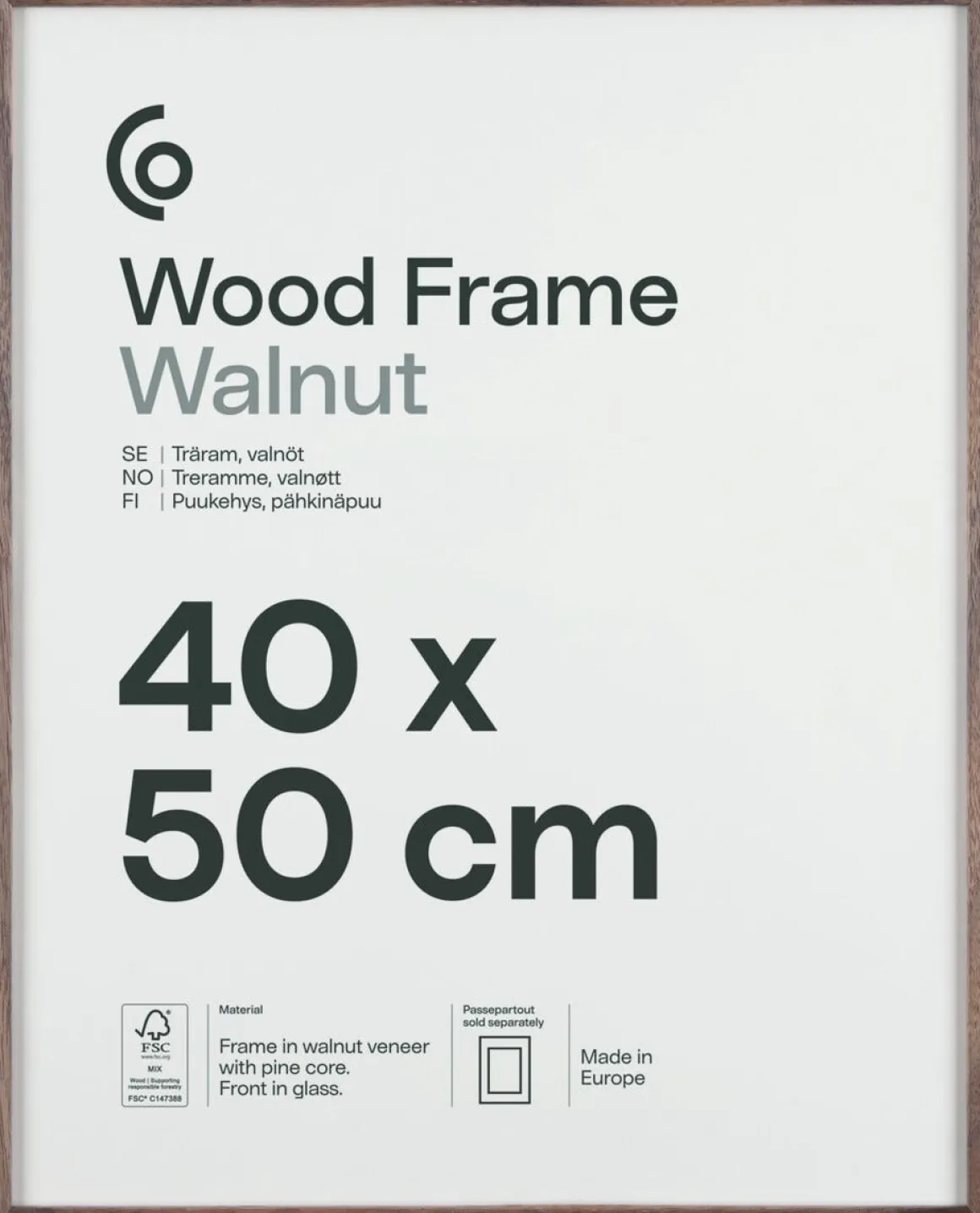 Fotoram trä FSC 40x50 cm