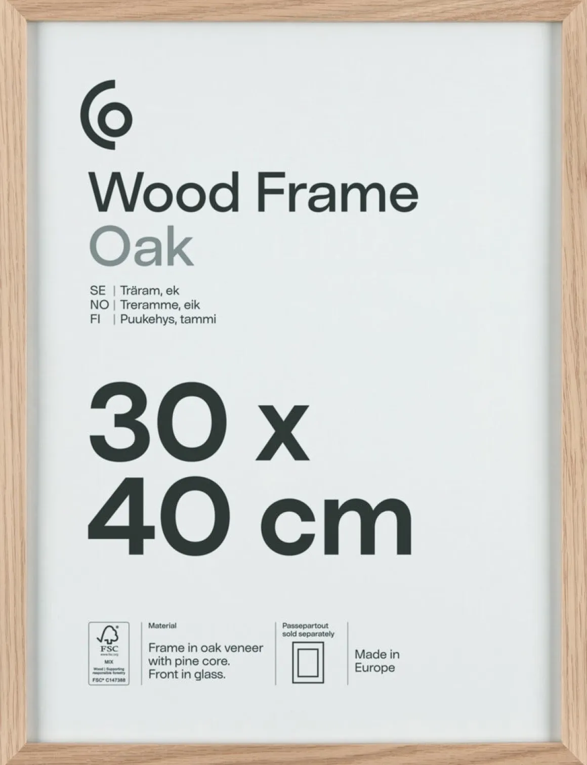Fotoram trä FSC 30x40 cm