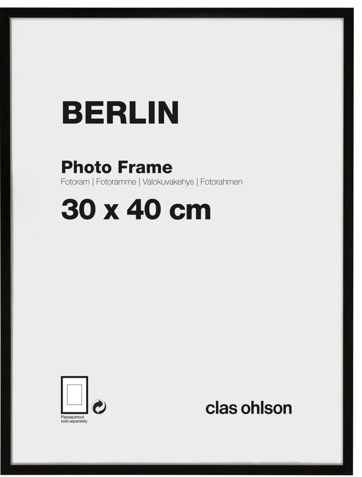 Fotoram Berlin, svart