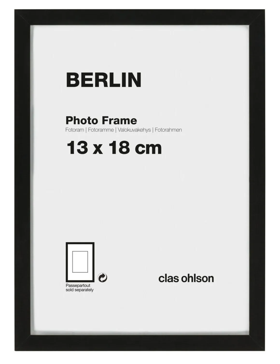 Fotoram Berlin, svart