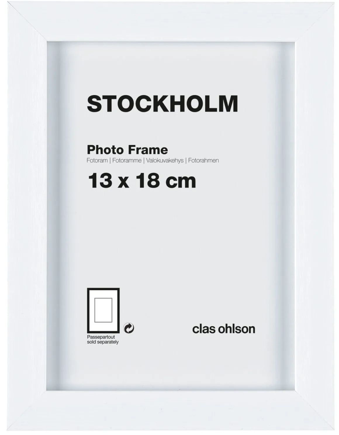 Fotoram Stockholm, vit