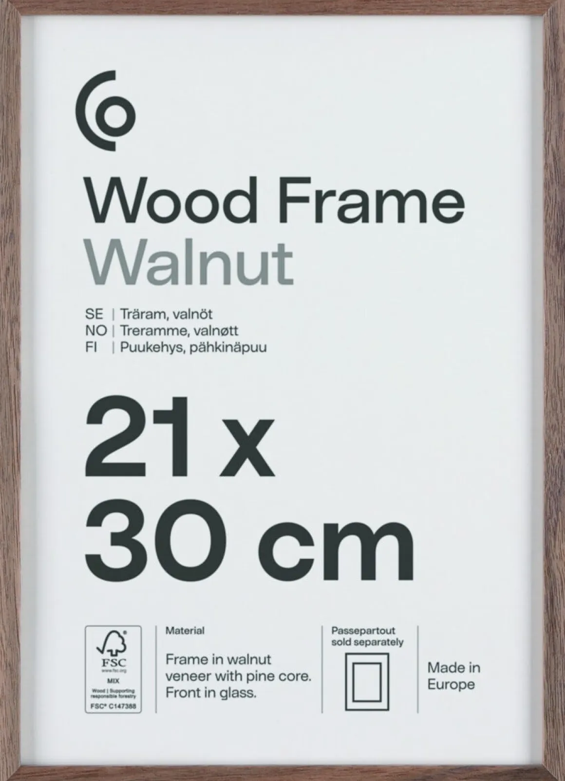Fotoram trä FSC 21x30 cm
