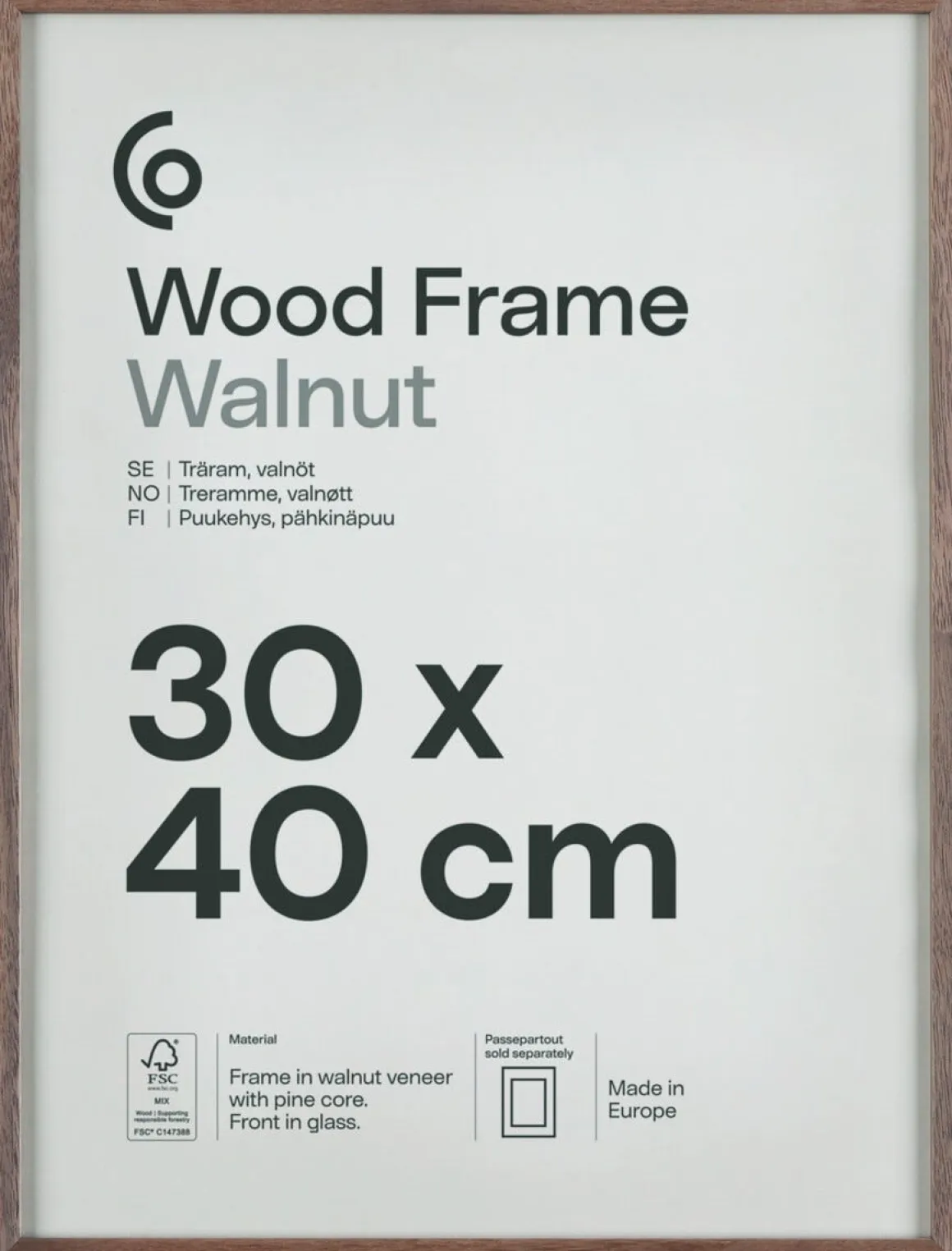 Fotoram trä FSC 30x40 cm