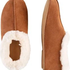 Fårskinnstofflor herr och dam, beige