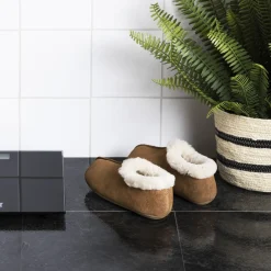 Fårskinnstofflor herr och dam, beige