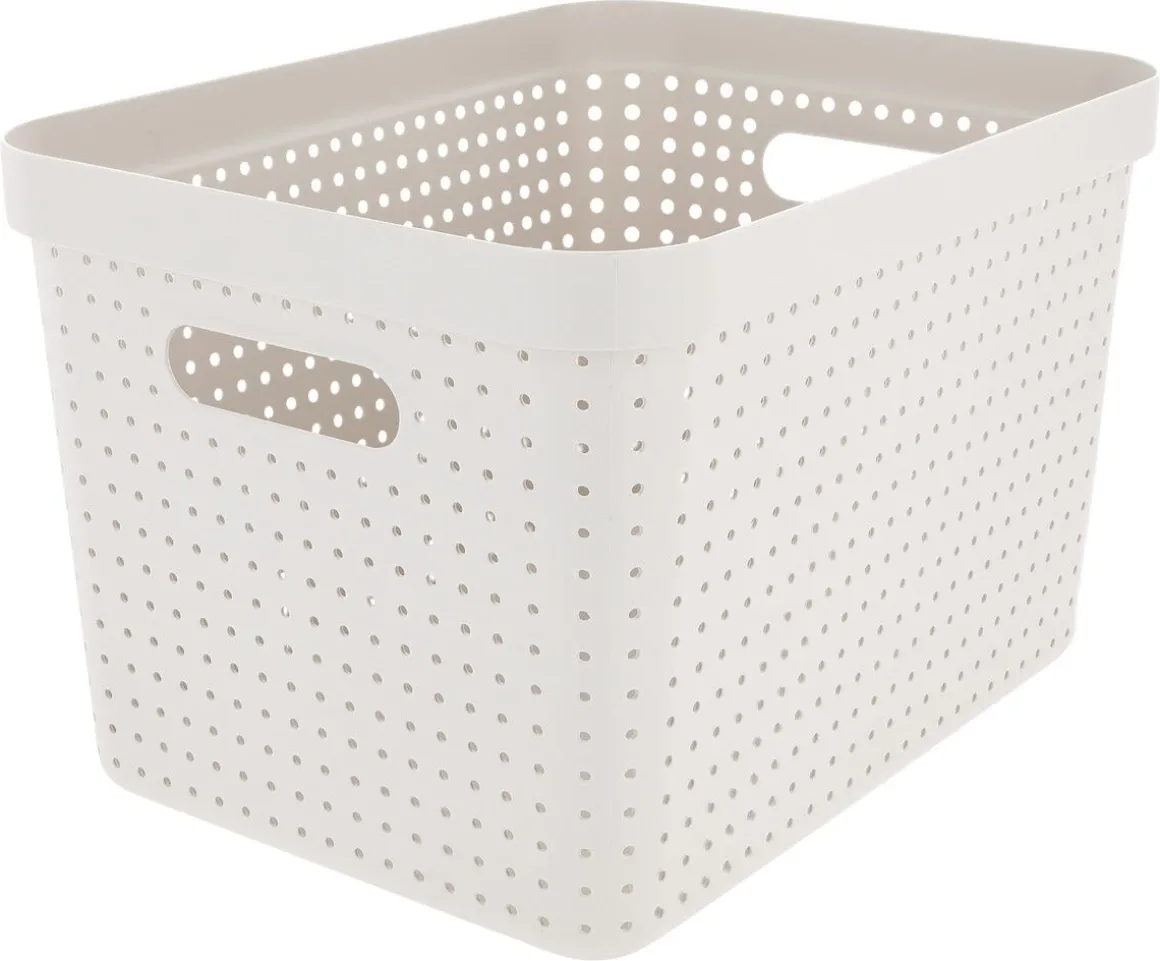 Förvaringskorg Neat beige, återvunnen plast
