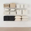 Förvaringslåda kvadrat, linnelook