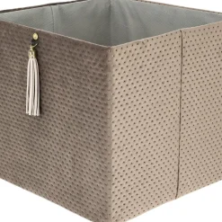 Förvaringslåda kvadrat, sammet