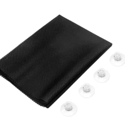 Gardin med sugpropp, solskydd fönster mesh, svart