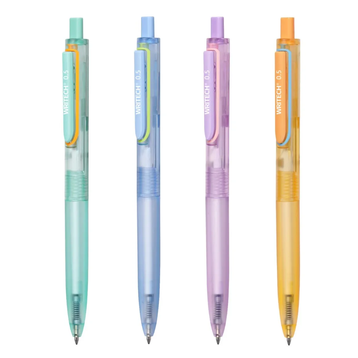 Gelpenna suddbar, svart bläckpenna med sudd, 4-pack