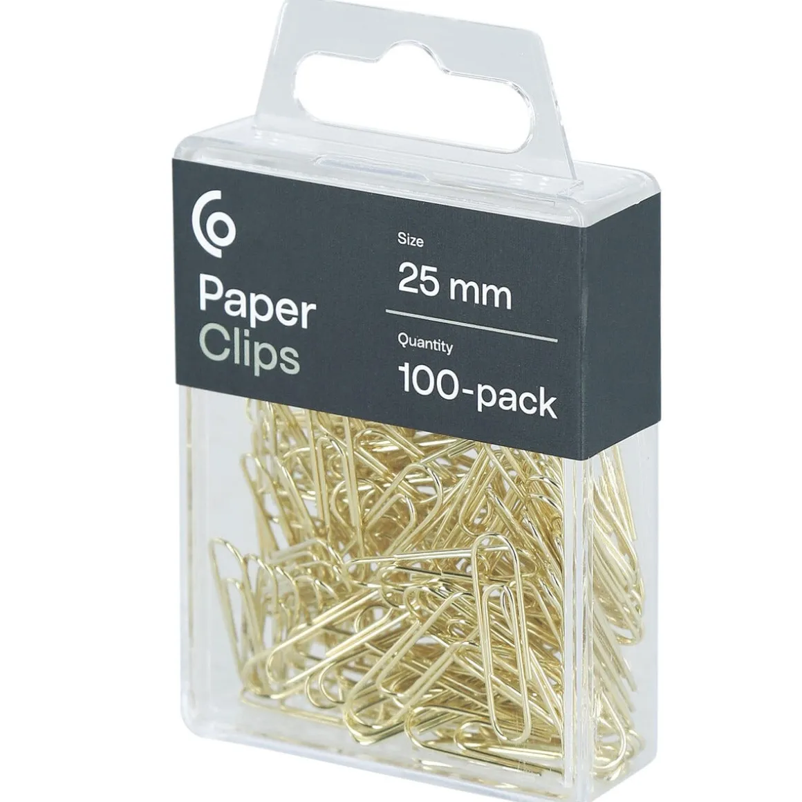 Gem 25 mm guld, 100-pack