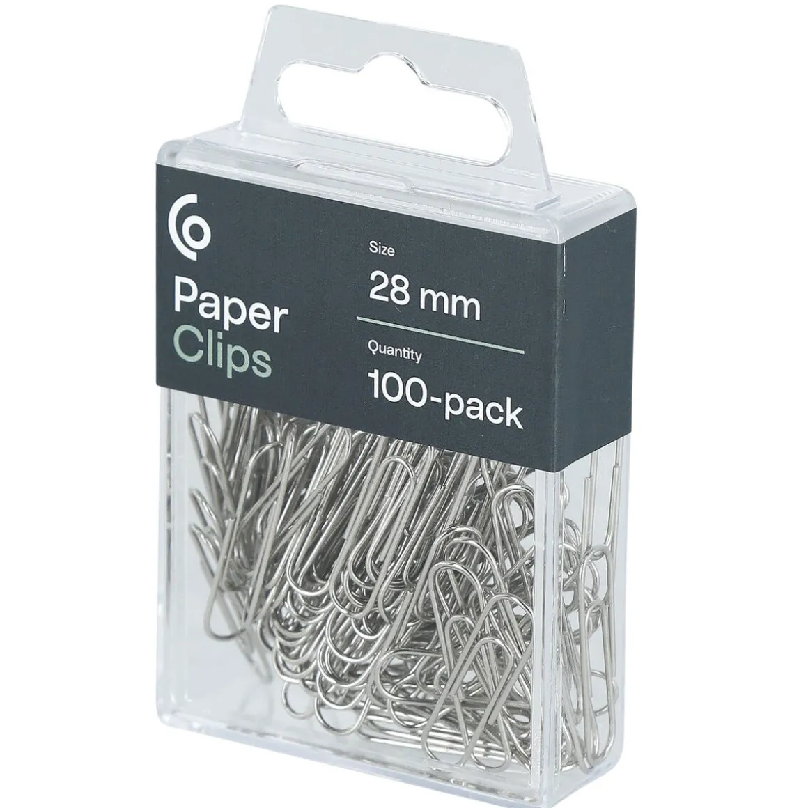 Gem 28 mm silver, 100-pack