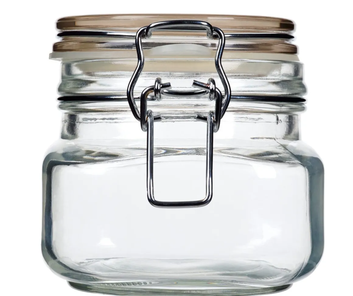 Glasburk med lock
