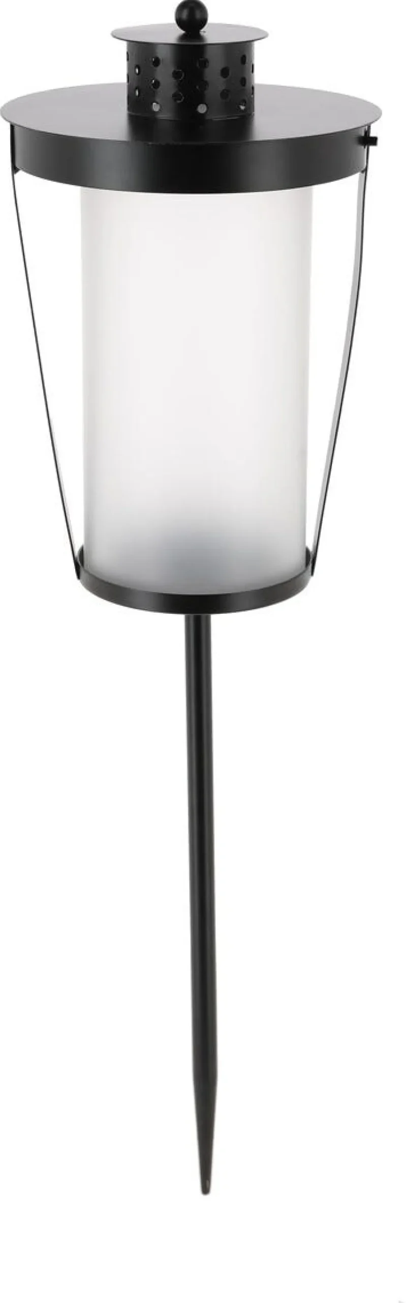 Gravlykta med frostat glas, höjd 56 cm
