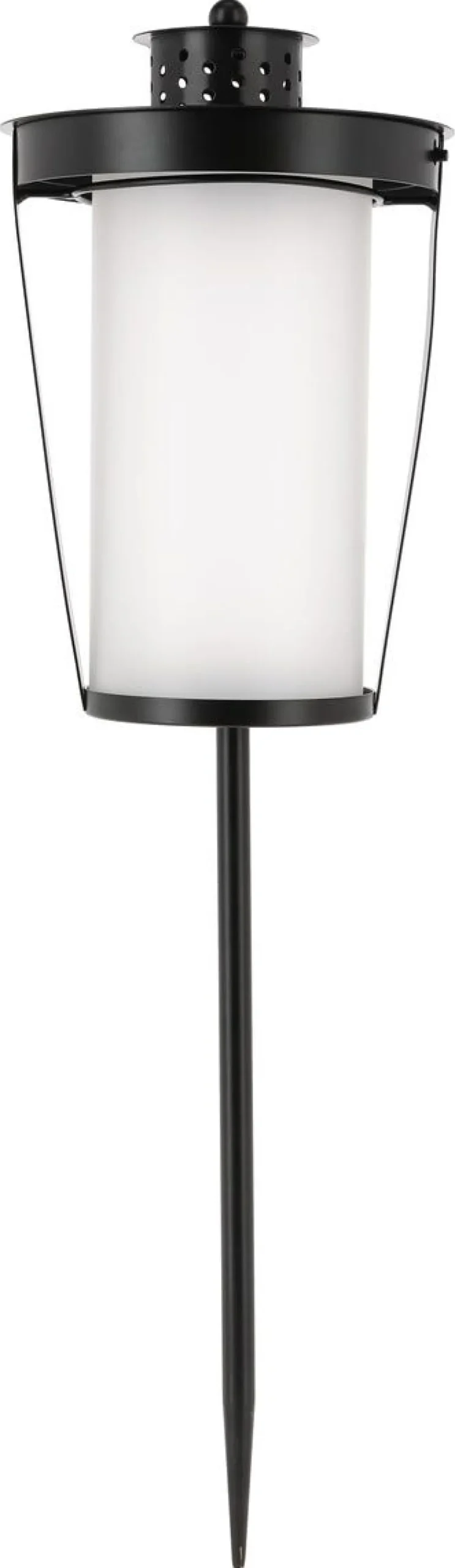 Gravlykta med frostat glas, höjd 56 cm