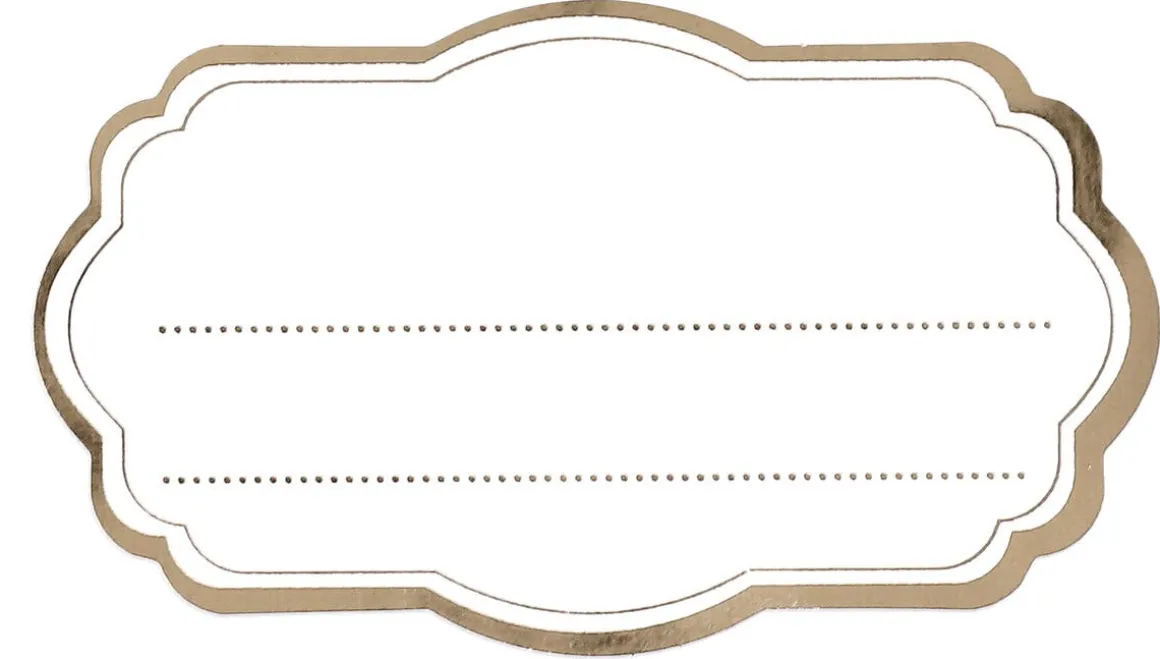 Guldetiketter på rulle, 50-pack