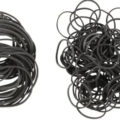 Gummiband blandade storlekar 50 gram, svart