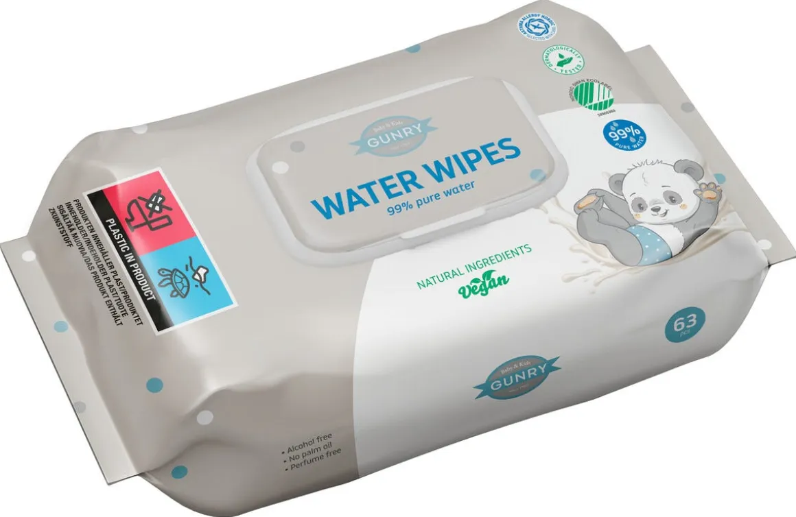 Gunry baby Water Wipes våtservetter, 63-pack