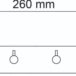 Habo Flair självhäftande kroklist 4 krokar, metall