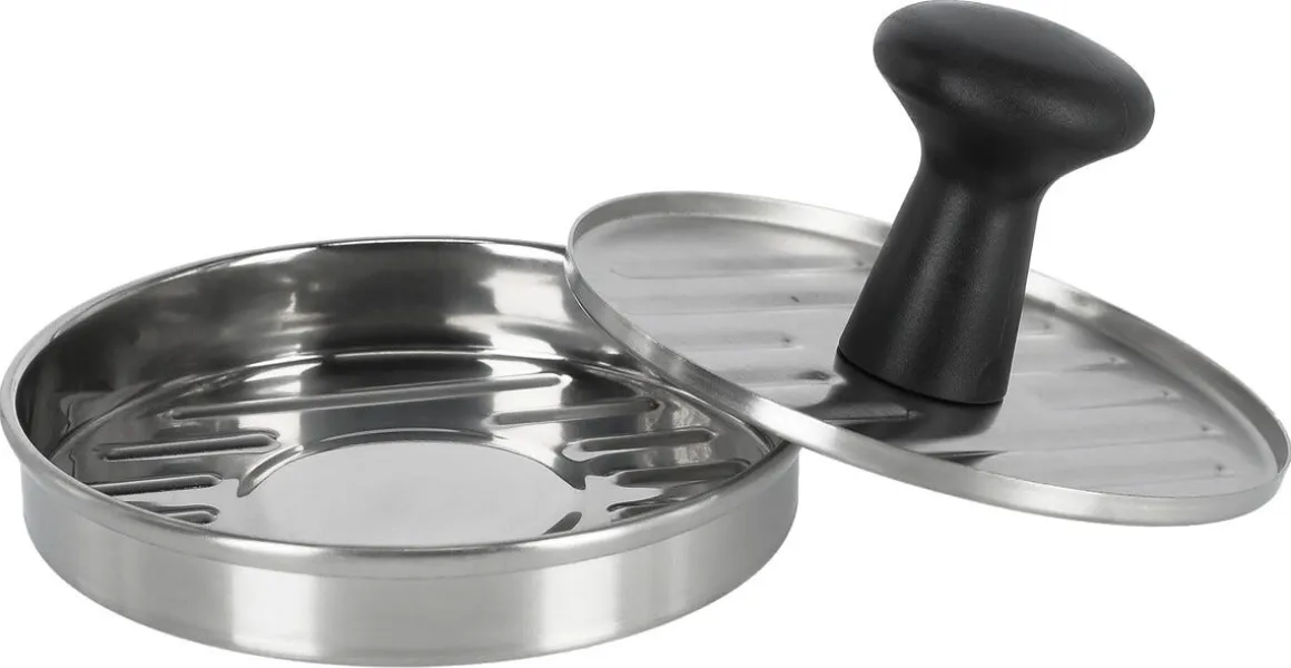Hamburgerpress rostfritt stål, 12,5 cm