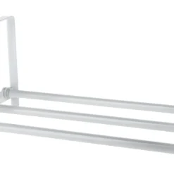 Hängkorg för hyllplan, metall, vit, bredd 39-69 cm